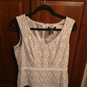 White House Black Market Lace Top in Cream